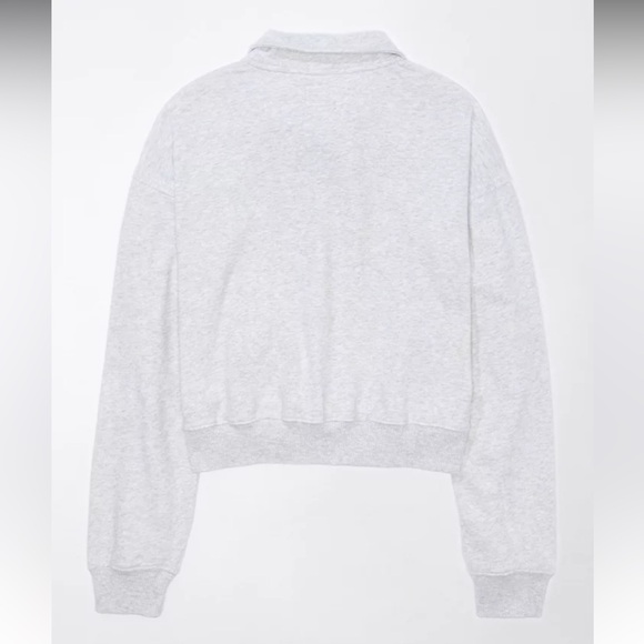NWT American Eagle Outfitters AEO quarter-zip cropped sweatshirt - Picture 5 of 7
